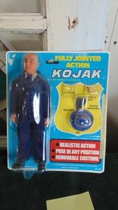 Rare NOC 1976 #550 Excel Toy Corp Action Kojak Figure
