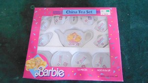 1989 Barbie 12pc China Tea Set NIB