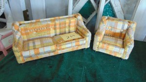 Hand Crafted Vintage Sofa and Chair
