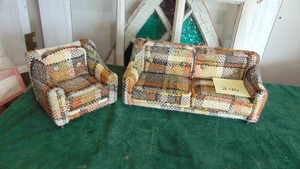 Hand Crafted Vintage Sofa and Chair