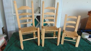 3-Doll Chairs, 2  18 and 1  12