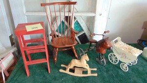 5pc of Doll Attic Furniture, Rocker 15 Tall