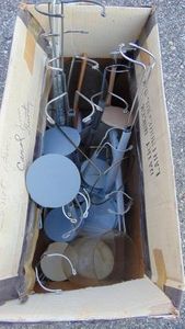 Box of Assorted Doll Stands