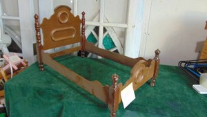 Victorian Style Wood Doll Bed