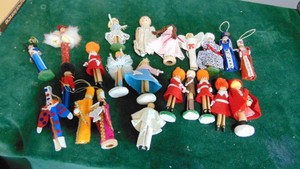 Assorted Handcrafted Clothes Pin Dolls