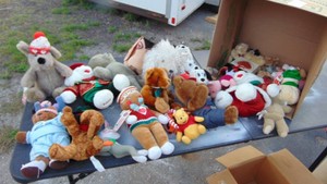 Lot of Various Stuffed Animals