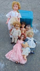Box of Vintage Dolls