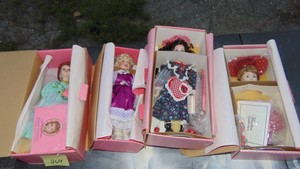 4-Treasury Collection Porcelain Dolls, NIB
