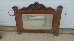 Nice Square Hall Mirror with 4 Hooks
