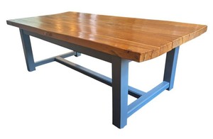 DR - Farmhouse Dining Table Solid Pine Rough Sawn
