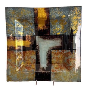 MB - Decorative Glass Abstract Platter