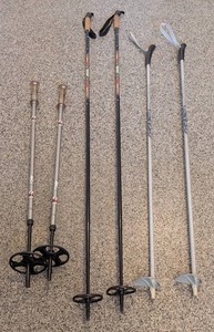 G - Ski Poles - Alpha, Premier & Adjustable Snowshoe Pairs (Lot of 3)