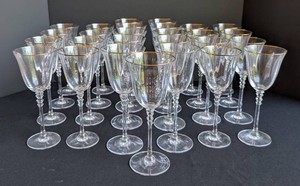 Mikasa Sonata Gold pattern Wine and Water Goblets