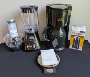 LR - Kitchen Appliance Mixed Lot - Gevalia, Hamilton Beach, Mr. Coffee & Amazon Basics