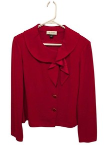 Jacket - St. John Collection Red Knit Size 12