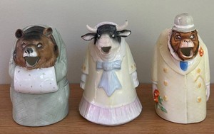 Antique German Schafer & Vater Figural Animal Creamers - Set of 3