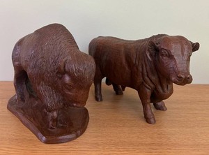 DR - Bull and Bison Book End Set