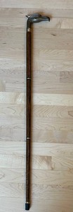 DR - Vintage Bird Head Walking Cane 36in Wood