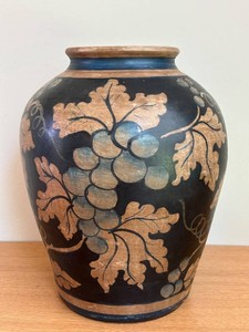 MB - Decorative Hand Painted Vase 12 in H