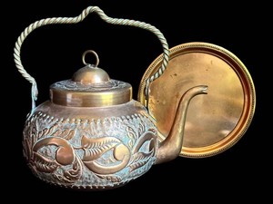 LR - Moroccan Teapot & Brass Serving Tray