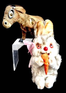 LR - Vintage Wind-Up Toys - Steiff Horse & Bunny Mixed Lot, 5i n Bunny