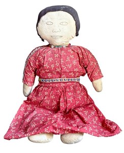 LR - Native Tribal Doll Handmade with Buckskin Body
