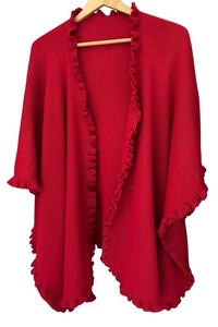 LR - Red Alpaca Shawl - Alpaca Traditions Baby Alpaca