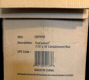 G - Car Containment Mat - TruContain CM7918 7.75 X 18