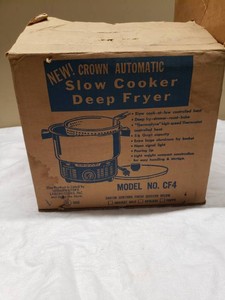 Crown Model CF4 Automatic Slow Cooker Deep Fryer