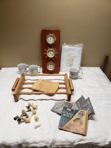Cake Decorating Tools and House Mold Kit, Wall Barometer and Mugs