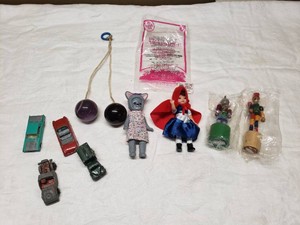 Vintage Toys and Dolls Collection including McDonalds Madame Alexander, Toy Cars, and Accessories