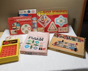 Kenner Spirograph and Super Spirograph Sets, Perfection Game, and Pachisi Board Games