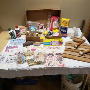 Craft Supplies and Tools including Paint, Fabric, Patterns, and Decorations
