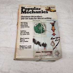 Bundle of 1972 Popular Mechanics Magazines includes 12 issues from January to December 1972