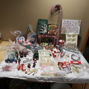 Holiday Decorations Collection including Ornaments and Nativity Scene