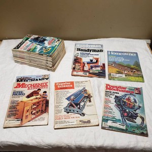 Assorted Vintage Magazine Lot including Mechanix Illustrated, Popular Mechanics, and Popular Science
