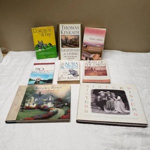 Collection of Books Including Simpler Times by Thomas Kinkade, Sisters by Carol Saline, and More