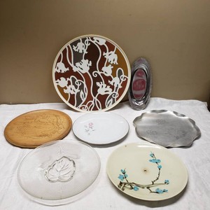 Collection of Decorative Plates and Trays such as a RED WING hand-painted dish and a Royal Prestige china plate and more