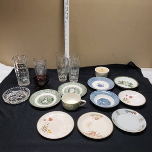 Assorted Vintage Dishware and Glassware Collection Including from The Old Curiosity Shop
