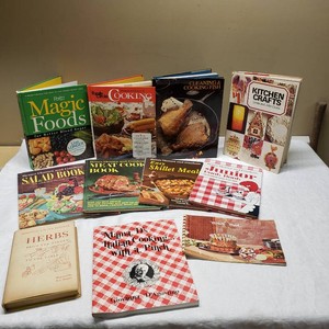 Lot of Cookbooks Including Magic Foods, Better Homes and Gardens, and Italian Cooking