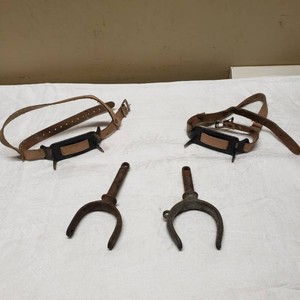 Ice Cleats and Iron Orelocks for Rowboat