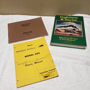 Massey-Harris-Ferguson Model 202 Work Bull Owners Manual, John Deere Tractors 1918-1976 Book, and Implement & Tractor Book