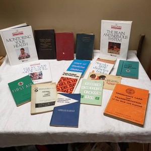 Collection of Health and Education Books including Emergency Care and Transportation of the Sick and Injured and Others
