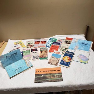 National Geographic and Road Map Collection including Maps of China, South America, and Central America