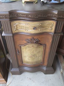 Vintage Carved wood sideboard Cabin...