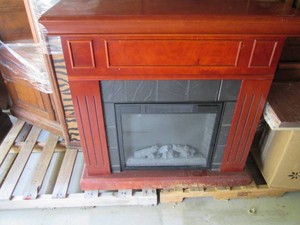 Wood framed fireplace heater with i...