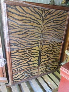 Large vintage Rattan style wardrobe...