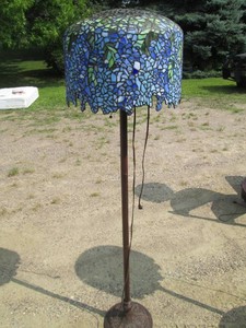 Heavy Freestanding lamp with staine...