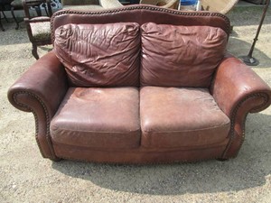 Pre-owned Brown Pleather and Nail h...