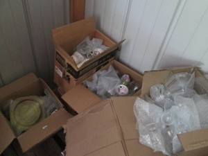 (4) boxes of Decorative Glassware, ...